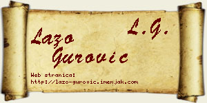 Lazo Gurović vizit kartica